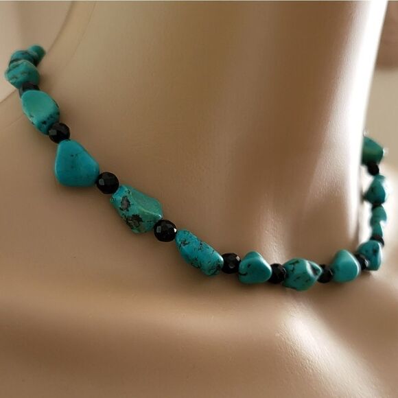 Del Sol Turquoise Nugget Necklace and Bracelet Set - Picture 3 of 8